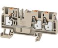 Terminal Block, Clamp, 3 Poles, 800V, 32A, 4mm², Dark Beige, Pack of 50 pieces